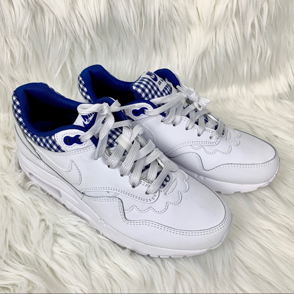 Nike Air Max 1 OG Women’s White Blue Plaid - Picture 5 of 8